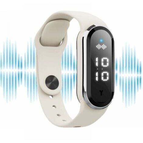 Bracelet anti-moustique ultrasonique Montre à insectes USB rechargeable/étanche pour enfants et adultes (blanc) (1/5)