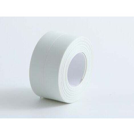 (2 pièces Blanc)Plinthe souple - Bande d'extrémité pour cuisine et salle de bain 38 mm 3,2 m, joint auto-adhésif, bande pliante flexible, joint d'étanchéité