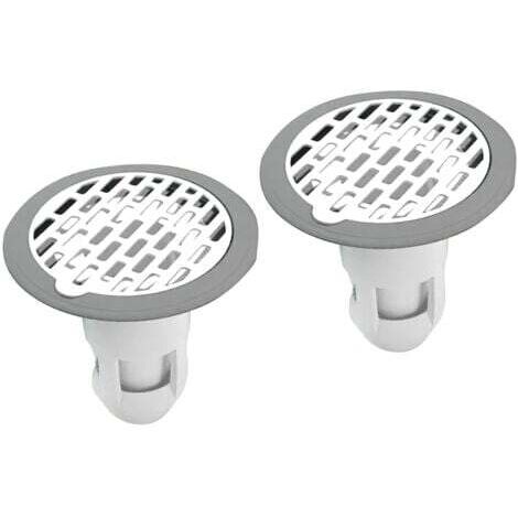 (Paquet de 2, gris) Drain de sol de plomberie de cuisine salle de bains, éliminateur d'odeur de Drain de sol d'évier de douche (1/5)