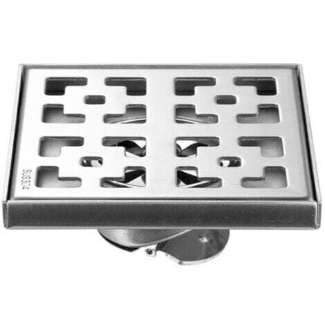 12x12cm Siphon douche à l'italienne Siphon de sol Grand siphon de sol extérieur Acier inoxydable 304 Grand format extérieur (1/3)