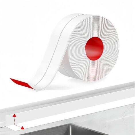 Rouleau de scellage pour salle de bain, ruban de scellage blanc pour cuisine, scellage pour baignoire, 3m x 2.2cm (1/5)