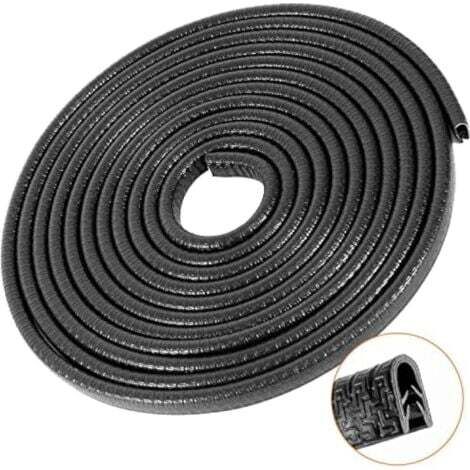 Joint en caoutchouc de porte - 5M - Protecteur de porte - Noir - Flexible - Protège bord de porte - Protection coin enfant - Profil U