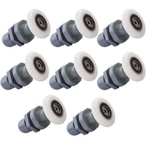 8 Pcs Roulette Porte Douche Coulissante 19mm Rouleaux pour Salle de Bains Roulettes Coulissantes Porte en Verre (1/5)