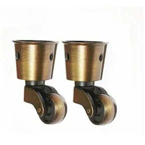 Lot de 2 roulettes universelles de type tasse massif haute capacité de charge pour meubles, costumes, lits (1/5)