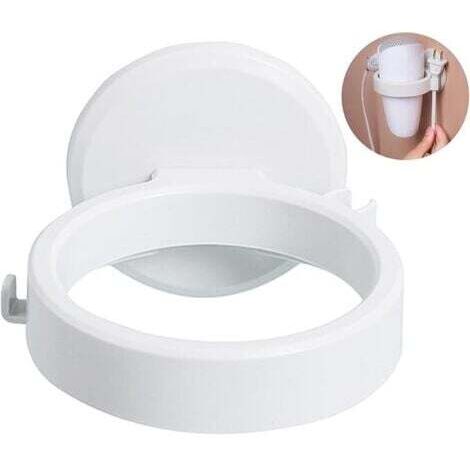 1PCS (Blanc) Support Seche Cheveux,Porte Seche Cheveux,Porte Seche Cheveux Mural,Porte Seche Cheveux sans Percage,Support de Sèche-Cheveux Autocollant sans Percer,pour Salle de Bain Et Toilettes