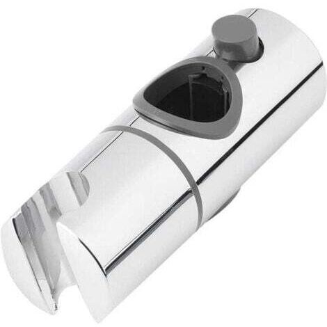 Support de Douche, 22MM à Diamètre Réglable,Chromé + Conception ABS Support Douchette, Installation Simple, Adapté à la Barre de Douche