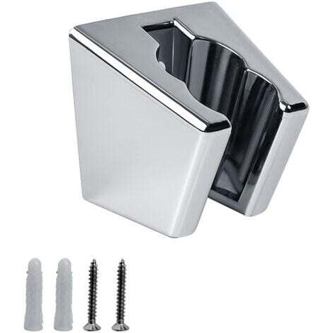 Support de Douche Universel, Support de Douche à Main en Chrome Argenté, Résistant à la Chaleur et Antioxydant, Support de Pommeau de Douche à Double Fente pour Pommeaux de Douche (1/5)