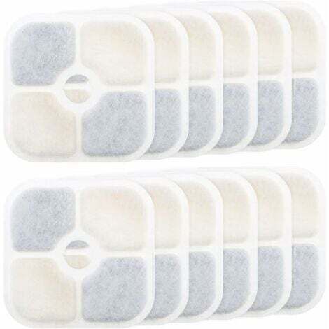 Filtre de remplacement pour fontaine à eau pour animaux de compagnie, 12 pièces, Compatible avec Catit PIXI 43717, 8,4x8,4 cm (1/5)