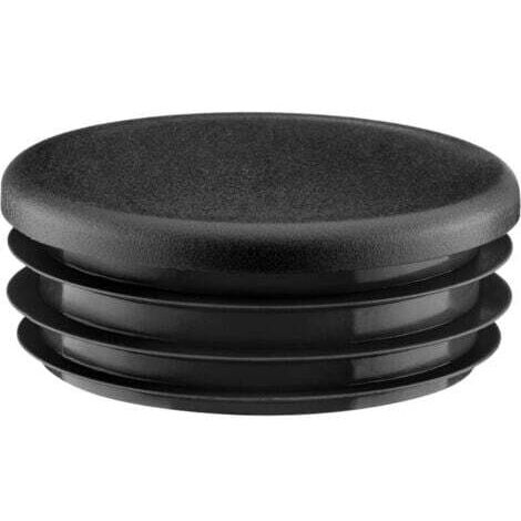 Bouchon de tube rond 40mm 4 pièces noir, bouchon en plastique bouchon rond coussinets de pied