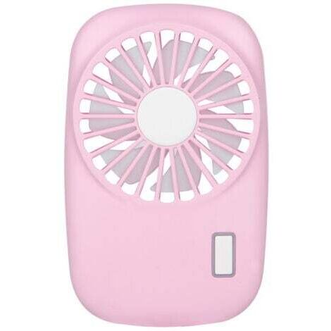 Mini ventilateur portable puissant, petit, personnel, vitesse réglable, rechargeable par USB, refroidissement - Rose