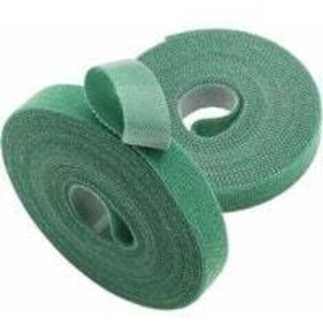 Paquet de 2 attaches pour plantes de jardin, rouleaux de ruban en nylon réutilisables pour plantes grimpantes-10mm x 5m-vert (1/4)