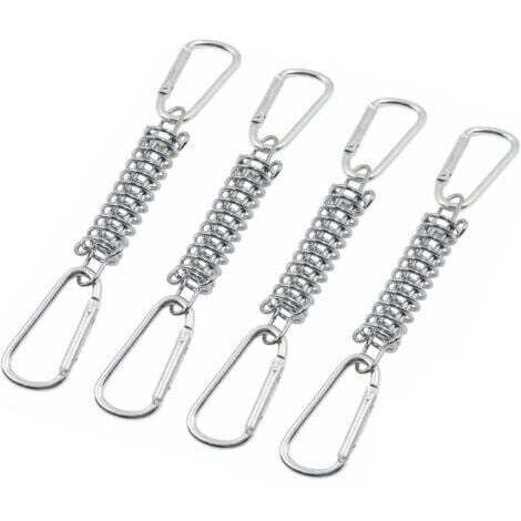 Fixation d'auvent à Tension à ressort avec boucle, fixation de voile d'ombrage, accessoires en acier inoxydable pour auvent de tente de Camping, 4 pièces