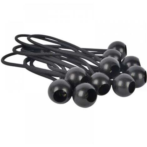 Attaches rapides pour bâches, 10 cordons noirs [200mm] pour ranger les fixations de tente en cordon à billes extensible (1/5)
