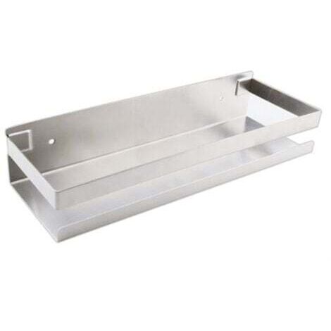 20cm Acier inoxydable sans perforation Argent ,dessin d'étagère de cuisine, universel pour salle de bain et cuisine