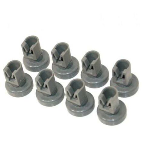 Roulettes pour panier inférieur de lave-vaisselle, jeu de 8 roulettes, 25 mm, gris, pour AEG, ELECTROLUX (1/5)