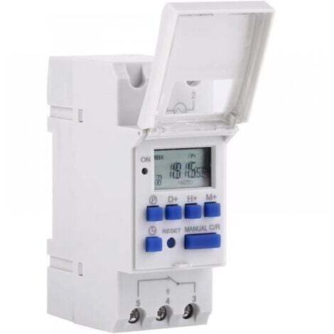 LCD Minuterie Programmateur horaire électrique hebdomadaire Numérique Timer Interrupteur 15A(220V) (1/5)