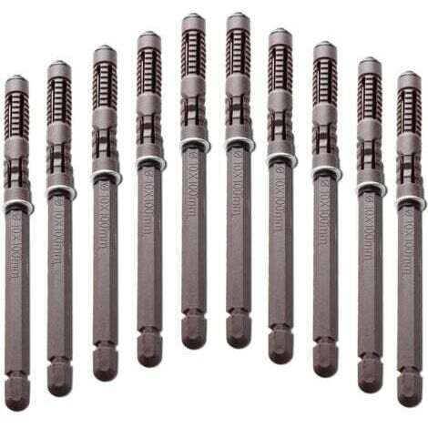 Lot de 10 supports d'étagères flottants en bois invisibles et durables avec vis - Pour le matériel réglable - Pour étagères (diamètre 10 x 100 mm)