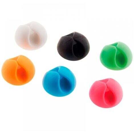 Lot de 10 clips auto-adhésifs pour fils et câbles, pinces de chevet, organiseur de câbles, port unique (couleurs mélangées aléatoires) (1/4)