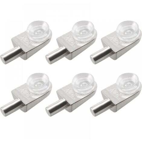 20pcs Taquets étagère mural support d'étagère en verre en alliage de zinc ventouse