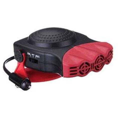 Chauffage de voiture, chauffage rapide 2 en 1 avec chauffage et refroidissement, anti-buée, 12 V, 150 W, allume-cigare 3 prises, rouge (1/4)