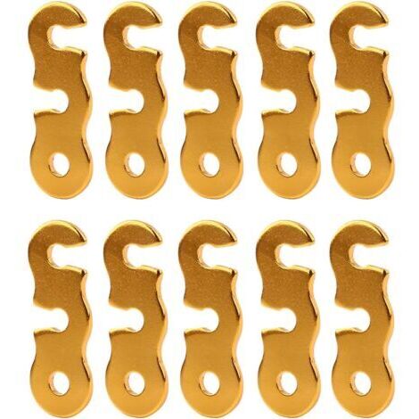 Tendeur de Corde Cam(Golden), Aluminium Tente Guyline Coureur Tendeur Tente Auvent Corde Accessoires Trois Yeux Boucle de Corde Ouverte (1/5)