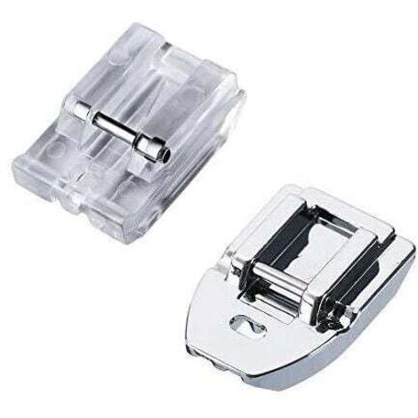 Lot de 2 Pieds Presseur Fermeture Eclair Invisible pour Machines à Coudre Brother, Singer, Juki, Lidl (Snap-On) Universel