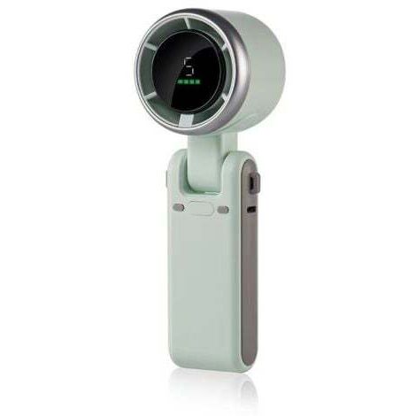 Mini ventilateur portable rechargeable, 5 vitesses élevées, réglable, 3600 mAh, ventilateur de voyage, ventilateur de voyage, ventilateur turbo, ventilateur de cou,vert (1/5)