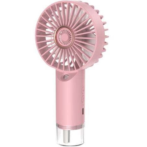 Mini ventilateur portatif avec fonction humidificateur, rechargeable par USB, silencieux, 3 vitesses, idéal pour la maison, le bureau et les voyages (1/5)