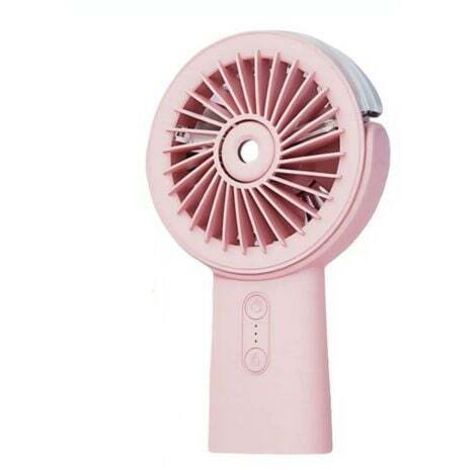 2 en 1 Mini Ventilateur Portable Rechargeable 4000 mAh Silencieux avec Brumisateur 3 Vitesses,Conception Pliable à 90° Ventilateur de pulvérisation pour Bureau,Extérieur,Voyage Vente Flash,rose (1/5)
