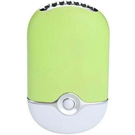 Sèche-cheveux portable - Vert, batterie Li-ion Mini ventilateur intégré de bureau Ventilateur de climatiseur rechargeable USB (1/4)
