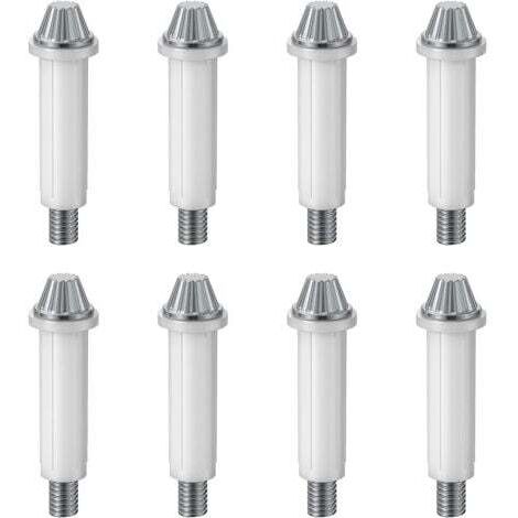 Lot de 8 pivots inférieurs pliables en acier au carbone pour portes de placard, diamètre extérieur 3/8", pour la réparation de quincaillerie de portes d'armoires. (1/5)