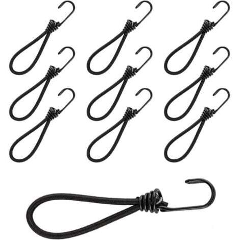 (10 Pièces) Crochet de tension 15cm, Crochet de tension multifonctionnel, Crochet de tension élastique pour tente de camping, pour bâche de camping, bâche de remorque, bâche de piscine (1/4)
