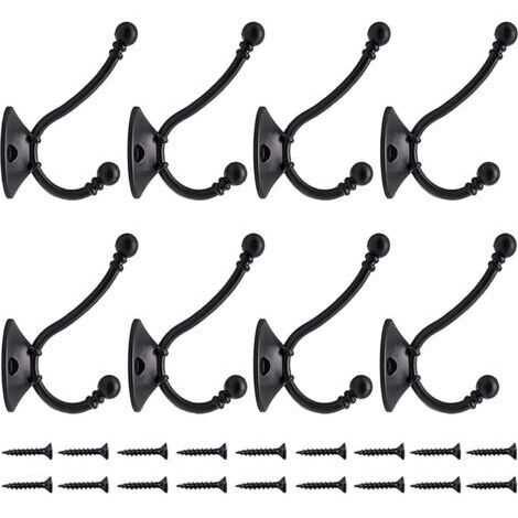8Pcs Plus Gros Patère Porte Manteau Murale Vintage Crochet Métal De Porte Chapeau Crochet Rétro pour Porte-Manteau Salle de Bain Cuisine (1/5)
