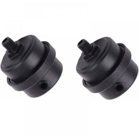 Lot de 2 filtres silencieux pour compresseur d'air, boîtier en plastique, silencieux à piston pour ventilateurs, compresseurs d'air, chaudières, etc. (1/4PT 12 mm) (1/5)