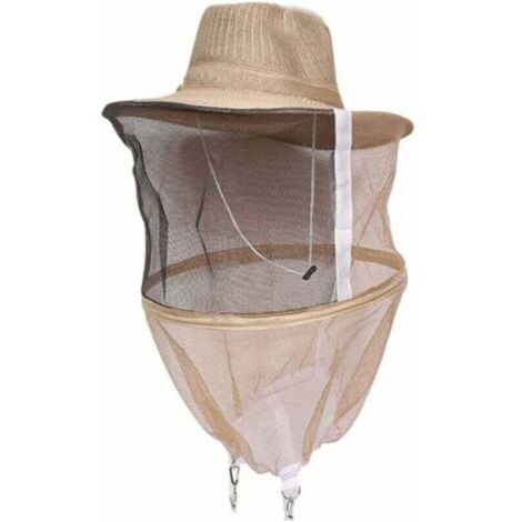 Chapeau d'apiculture avec voile chapeau anti-moustique tête d'apiculteur masque facial machine à chapeau
