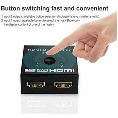 Répartiteur 1×2 HDMI Splitter 1 Entrée 2 Sorties Amplificateur Distributeur 2 Voies Hdmi Ver 14 Souti