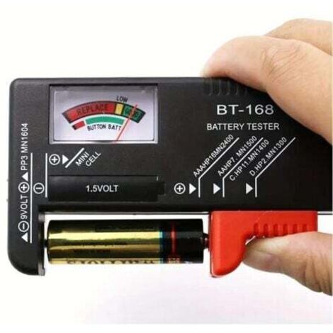 Piles AA/AAA/C/D/9 V/1.5 V, pile bouton universelle, code couleur, indicateur, testeur de tension, vérificateur (1/5)