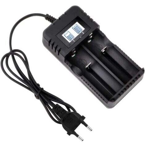 18650 Chargeur Batterie Universel Charge Rapide Intelligente Tête à 2 Fentes avec Ecran LCD Compatible avec Une variété de Batteries Li-ION 3,7 V 266 (1/5)