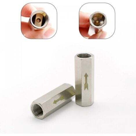 2 Pièces Clapet Anti-Retour 1/8" Clapet Anti-Retour Hexagonal Air, Clapet Anti Retour à Sens Unique,Pour Réservoir Sous Pression de Chaudière (1/5)