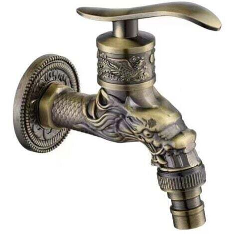 Laiton Eau Taraud Robinet Chrome Plaqué Mur Monté Unique Bec& G1/2 Mâle