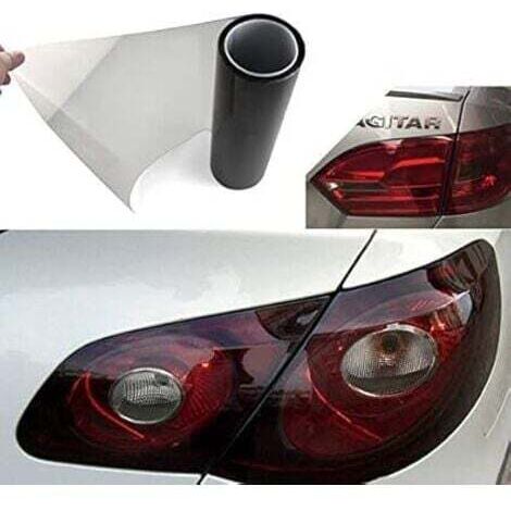 Film Anti-uv Phare Film Teinté Phare Voiture KALIWA - PVC Noir Clair 300x30 Cm - Protection UV, Anti-Rayures, Imperméable Film Phare Teinté