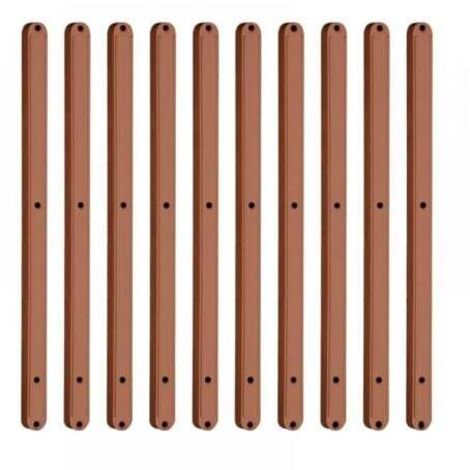 Lot de 5 paires de glissières de tiroir en plastique pour tiroir - 298 mm - Marron (1/5)