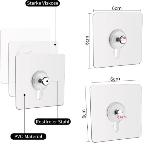 Kissral 42pcs Accroche Tableau Sans Percer Blanc Fixation Murale Sans