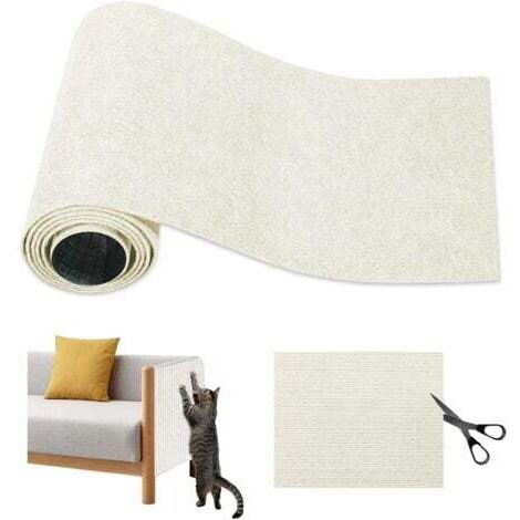Protection anti-griffures pour canapé pour chat, protection anti-griffes pour canapé pour chat, protection anti-griffures pour chat - 40 × 200 cm blanc cassé (1/5)