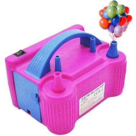 Ballon à air électrique, pompe de gonflage portable à double buse haute puissance (AC220-240 V 600 W) pour fêtes, mariages, anniversaires, événements et décorations de vacances, rose (1/5)