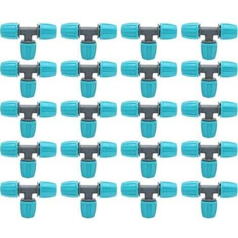 20pcs Raccords en T Barbelé, 16mm Raccords de Tuyau Barbelé Raccords Irrigation Goutte à Goutte Connecteurs en T de Tube Adaptateur 3 Voies Joints de Tuyau pour Jardin Cour Arrosage des Plantes (1/5)
