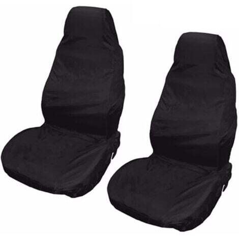 Lot de 2 housses de siège de voiture universelles, imperméables, noires, protection de siège (1/5)