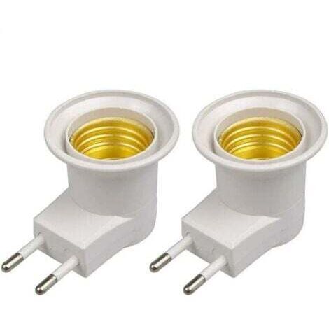 Lampe LED E27 Homme Prise de Type EU Plug Adapter Converter pour Support d'ampoule avec Le Bouton on/Off