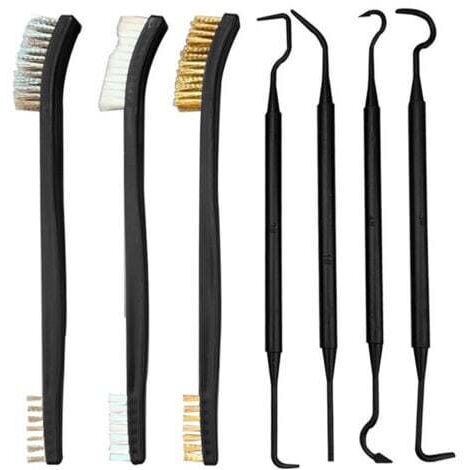 Pinceau de Nettoyage pour Pistolet Pistolet Choisir de Nettoyage kit Poils en Fil Industriel Brosses de Nettoyage Pistolet Jeu Tactique Shortgun Canon Outil de Nettoyage (3 Pinceau+4 Choisir) (1/5)