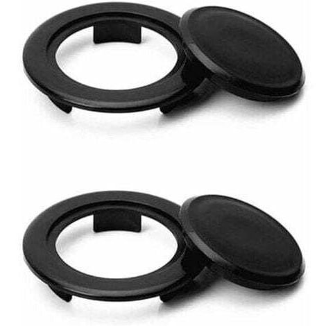 Lot de 2 anneaux pour trou de parasol de table de terrasse Noir, anneau de trou et capuchon pour trous de table de terrasse pour poteaux de parasol de 4,2 cm (1/5)